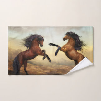 par de caballos salvajes