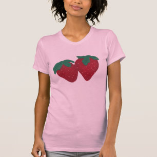Par de Camisetas de fresas de fresa