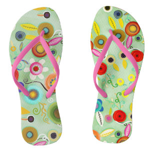 Par de chanclas floral maravilloso
