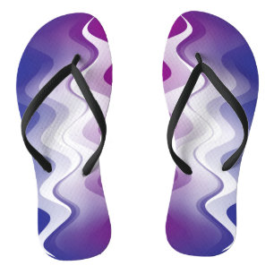 Par de chanclas moradas azules blancas
