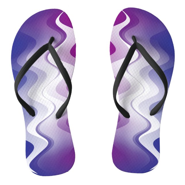 Par de chanclas moradas azules blancas (Plantilla)