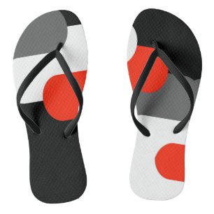 Par de Chanclas Negro Gris Rojo y Blanco