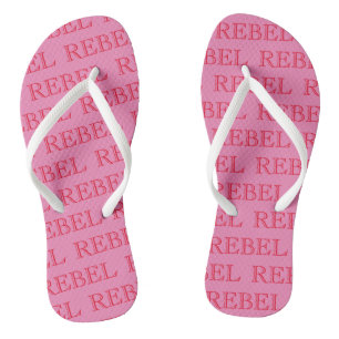 Par de chanclas - REBEL rosa y blanco