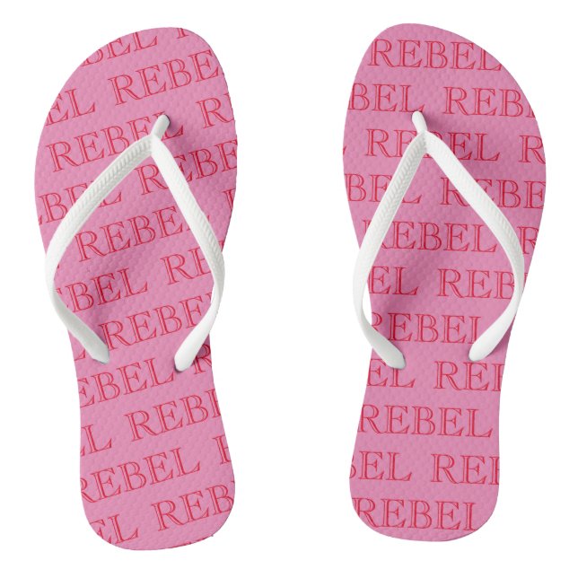 Par de chanclas - REBEL rosa y blanco (Plantilla)
