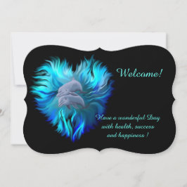 Par de delfines , añadir tu invitación de texto