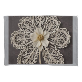 Par de fundas de almohada - Flor de encaje