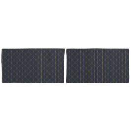 Par de fundas de almohada - Geométrico dorado y li