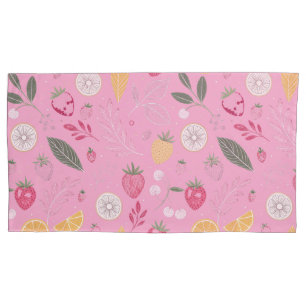 Par de fundas de almohada King Size de Fresa Rosa