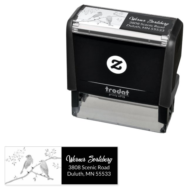 Par de sellos de tinta para pájaros azules (In Situ)