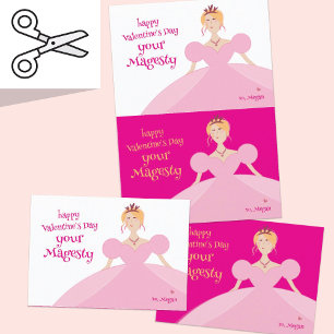 Par de Tarjetas de San Valentín de Princesa Bonita