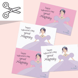 Par de Tarjetas de San Valentín de Princesa Bonita