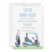 Par-Tee Golf Temática Invitación al cumpleaños Azu