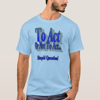 Para actuar o camiseta no azul