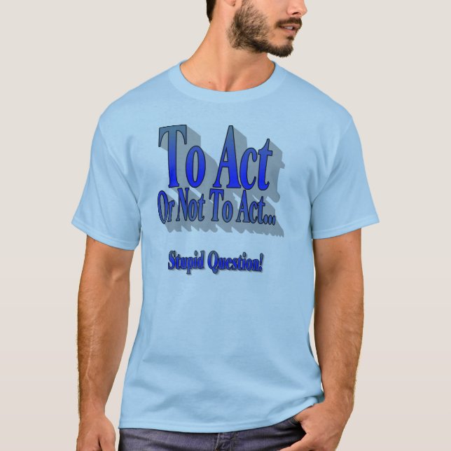Para actuar o camiseta no azul (Anverso)