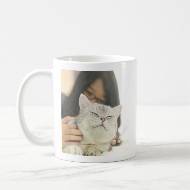 Para amantes de los gatos - Taza con foto (Izquierda)