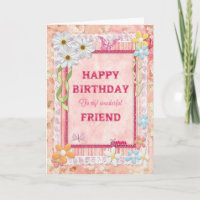 Para Amigo, tarjeta de cumpleaños de artesanía