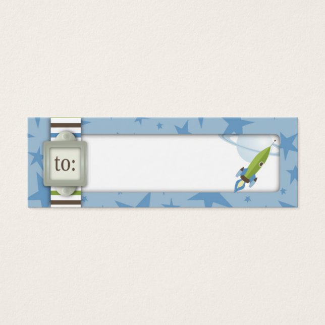 Para Baby Boy Skinny Gift Tag (Frente)