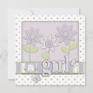 Para Baby Girl Invitación Square LG2