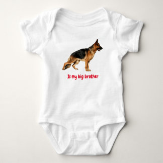 Para Bebé Baby body suit with German Shepherd "big brother"