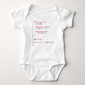 Para Bebé Body baby hello world php branco