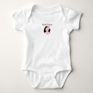 Para Bebé Body de camiseta cara de muñeca