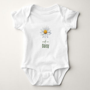 Para Bebé Body de flores de nacimiento de abril Daisy Acuare