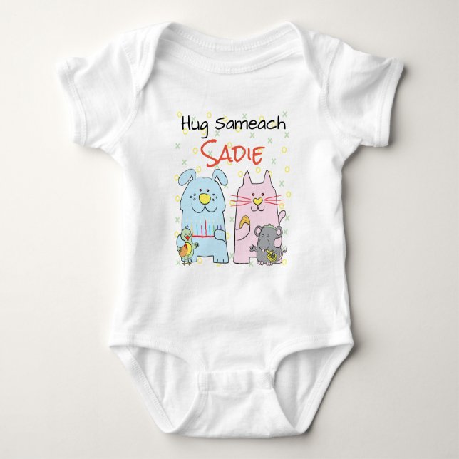 Para Bebé Body de Hanukkah "Abrazo Sameaj" (Anverso)