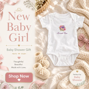 Para Bebé Body de niña con estampado floral Marca Nuevo Amad