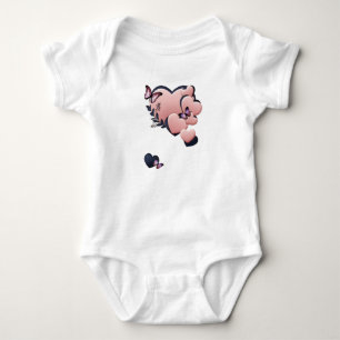 Para Bebé Body de niña con osito de peluche rosa