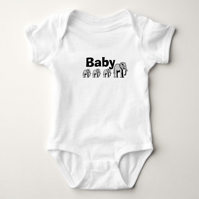Para Bebé Body éléphant double face personnalisable (Anverso)