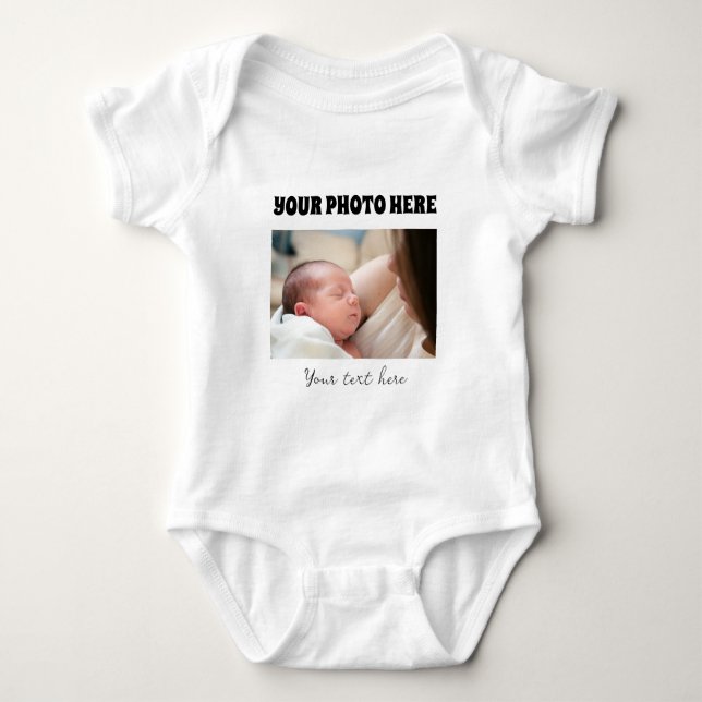 Para Bebé Body for children with photo and customized text (Anverso)