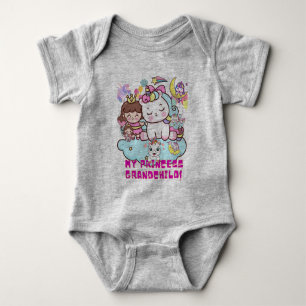Para Bebé body gris Mi princesa nieta