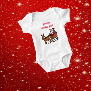 Para Bebé Body "Nacido En Navidad" de Santa Trineo