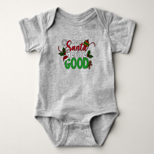 Para Bebé Estimado Santa Define Buenos Navidades   Baby Body