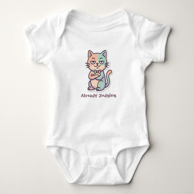 Para Bebé Gatito diminuto, Body de gran actitud (Anverso)