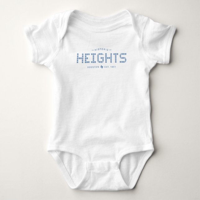Para Bebé Heights Tile, Blue Tile, Houston Heights Baby Body (Anverso)