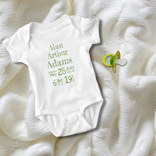 Para Bebé Nacimiento Personalizado Nacimiento Estatales Body