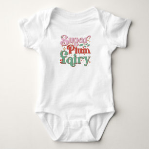 Para Bebé navidades del "Sugar Plum Fairy" Holiday Baby Body