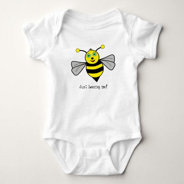 Para Bebé "¡Solo siendo yo!" Body de abeja (Anverso)