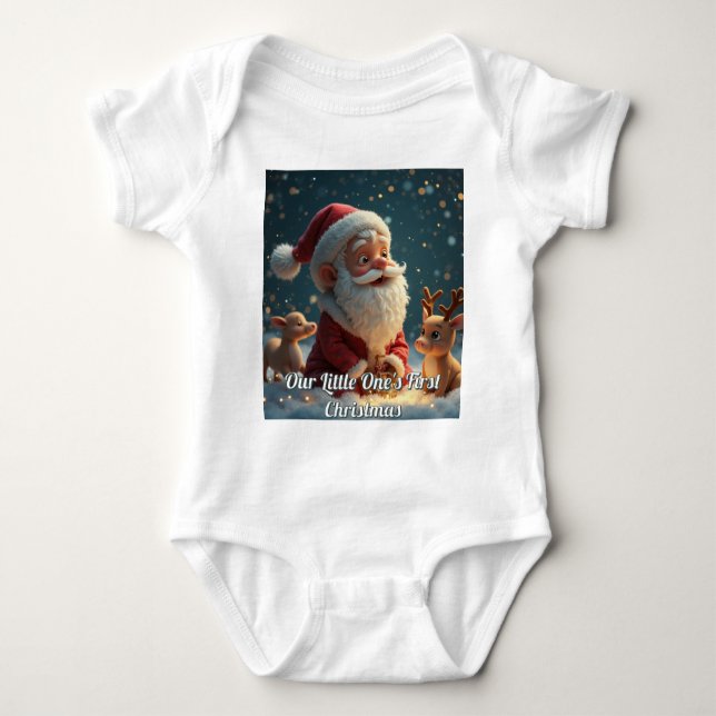 Para Bebé T-shirt body Christmas (Anverso)