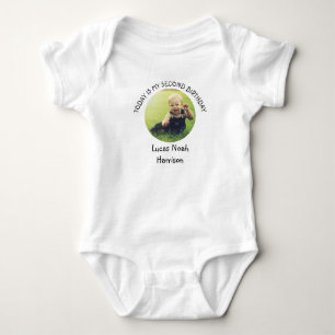 Para Bebé Tierno Body Personalizado Cumpleaños Nombre Redond