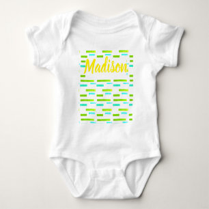 Para Bebé Vibes tropicales Madison añade tu nombre Baby Body