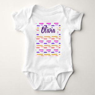 Para Bebé Vibes tropicales Olivia Añadir su nombre Baby Body