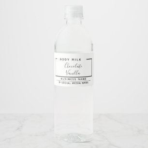 Para Botella De Agua Etiqueta del producto blanco minimalista