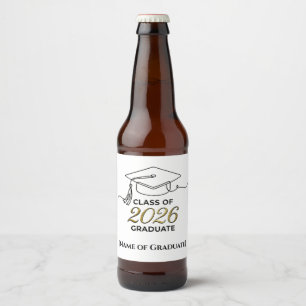 Para Botella De Cerveza Class of 2026 Graduation / Etiqueta Personalizada