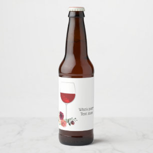 Para Botella De Cerveza vino tinto, cumpleaños Beer Bottle Etiqueta