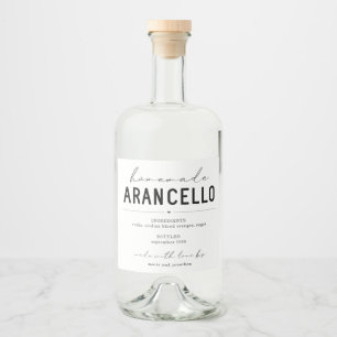 Para Botella De Licor Etiqueta Arancello casera personalizada