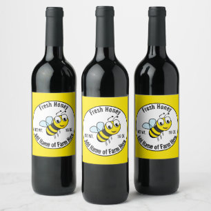 Para Botella De Vino Etiqueta personalizado Honey Jar