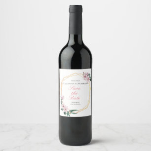 Para Botella De Vino Reserva la fecha. Etiqueta del frasco boda.