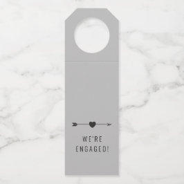 Para Botellas Minimalista | Engagement Dove Gris | Colgador de B